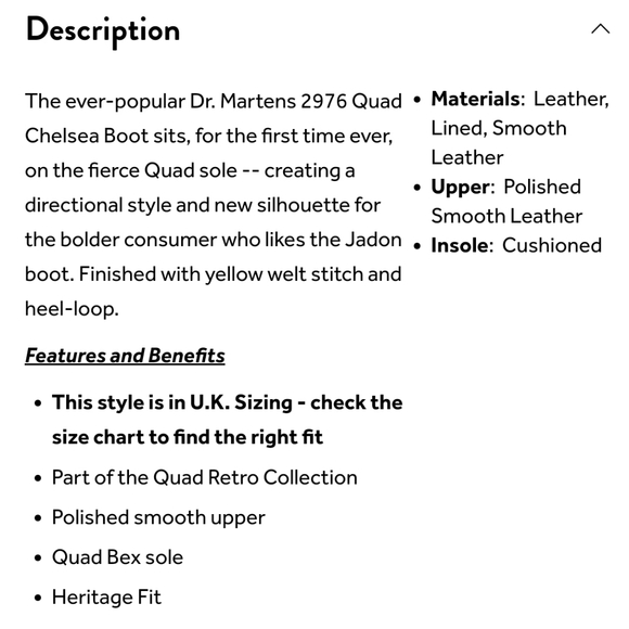 Dr. Martens 2976 Quad Chelsea Boot Mens size 12 - Picture 4 of 4